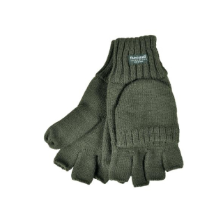 Strick Handschuh mit Thinsulate ohne Fingerkuppen & Fäustel XL